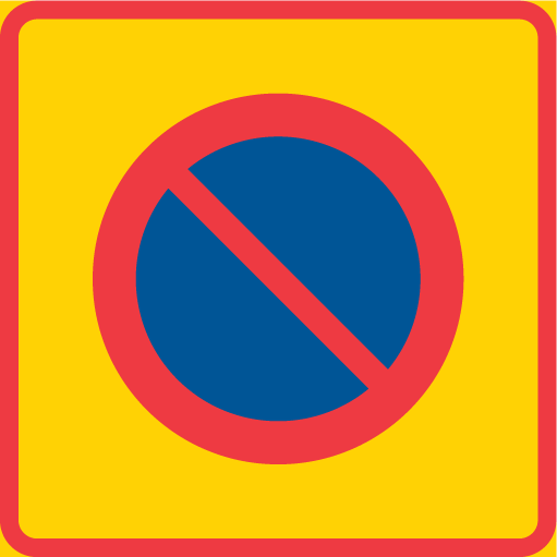 Zontavla - Förbjudet att parkera